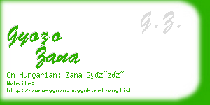 gyozo zana business card